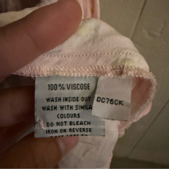 Ghost London Annabelle Satin Button Front Dress in Lillie Daisy NWT Size Large - Picture 5 of 6